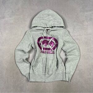 Ecko Unlimited Heather Gray Hoodie with Purple Logo